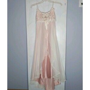 Vintage Loralie Dress Sz 4 Lace Tulle Chiffon Embroidered Fairycore Romantic